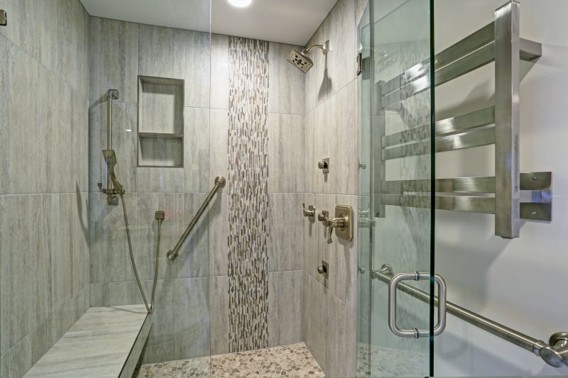 Luxurious Shower with Multiple Showerheads