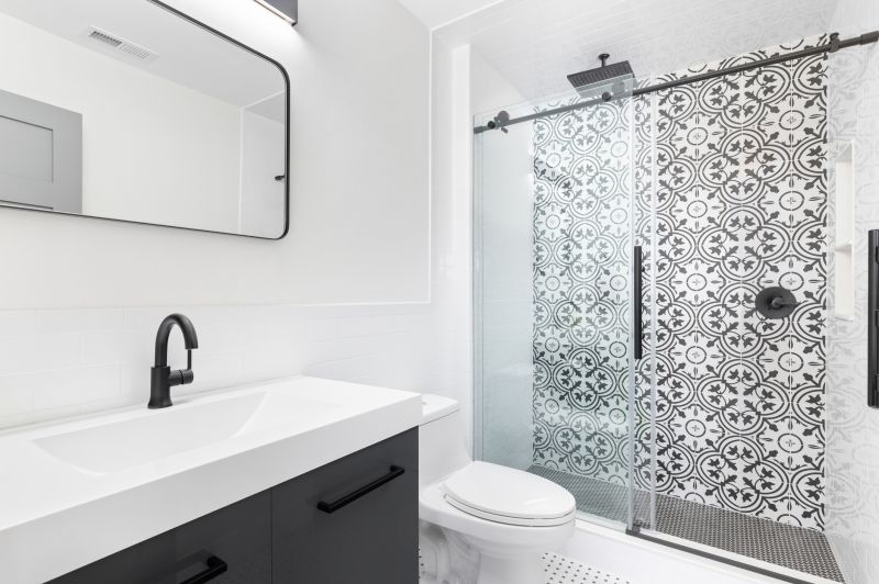 Stylish Bathroom with Custom Tile Shower
